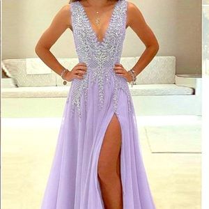 Purple prom dress that was only worn once.